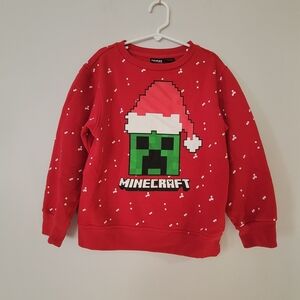 MAD Engine Red Minecraft Creeper Christmas Sweatshirt